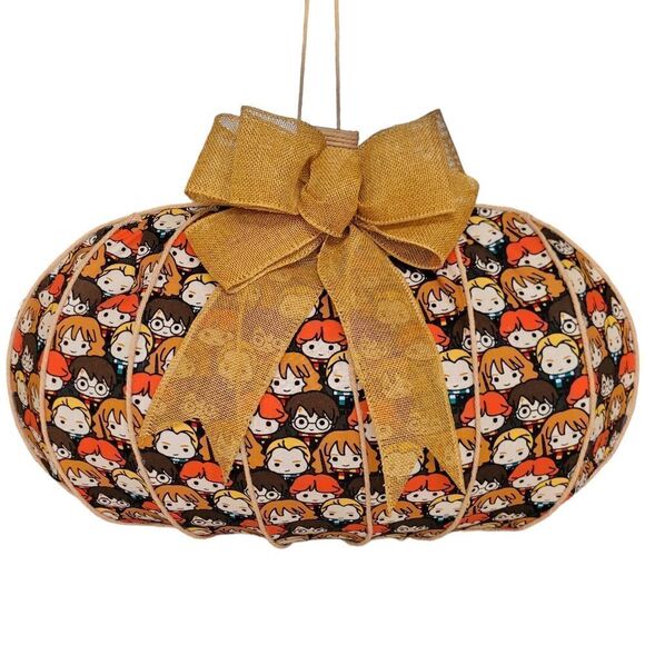 Harry Potter pumpkin Halloween wreath